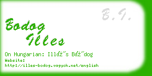 bodog illes business card